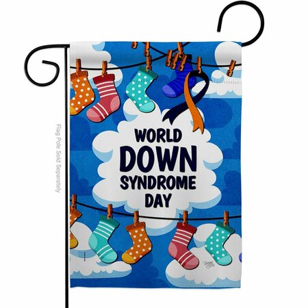 GARDENCONTROL World Down Syndrome Day Support Awareness 13 x 18.5 in. Double-Sided  Vertical Garden Flags for GA4079938